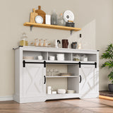 65-inch Farmhouse Tv Stand with Barn Doors – Rustic Console