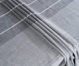 Gray Striped Tablecloth with Tassel