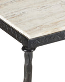 Agora White Travertine Console Table