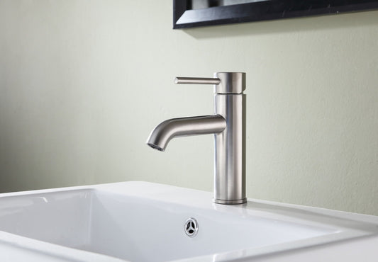 Valle Single Hole Single Handle Bathroom Faucet in Brushed Nickel