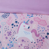 Unicorn 5PC Comforter or Duvet Cover or Coverlet Set, Pink