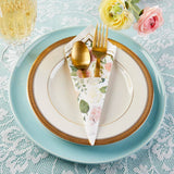 Pink Floral Brunch 62-Piece Disposable Tableware Set
