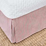 200TC Vintage Ticking Stripe Cotton Percale Tailored Bed Skirt