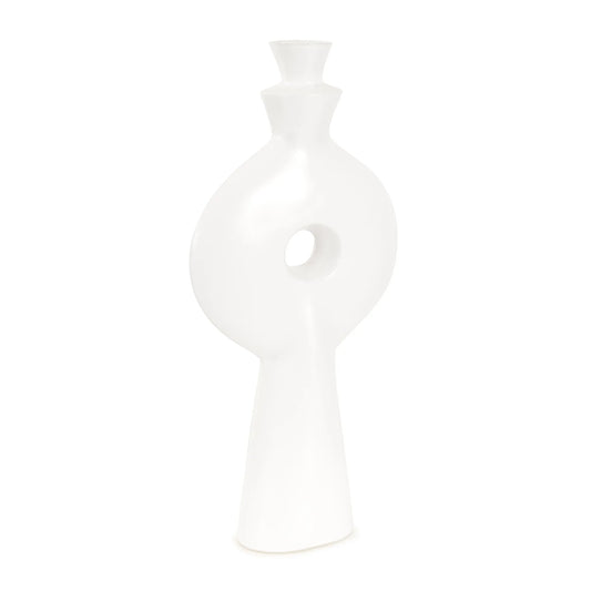 Matte White Towel Vase - Large