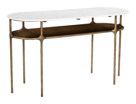 Bild Console Table White & Brass
