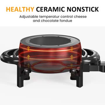 Electric Fondue Pot Set For Cheese & Chocolate