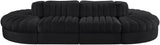 Rummi - Oval Velvet Performance Fabric Upholstered 8 Piece Modular Sectional