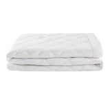 Premium Cotton Blanket with Plush Loft Fiber Fill, White
