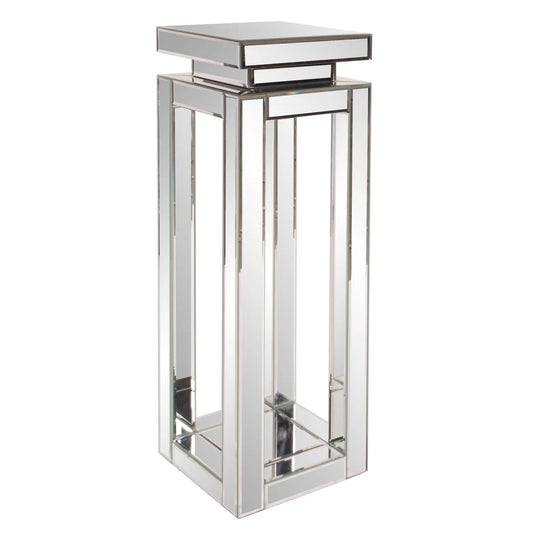 Mirrored Pedestal Table - tall