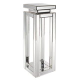 Mirrored Pedestal Table - tall