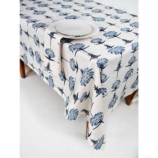 Tropical Garden 59" X 78" Tablecloth - Indigo and Sky