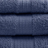 Organic All-Natural 6-Piece Bathroom Towel Set, Blue