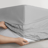 Purefect Fit Adjustable Sateen Fitted Sheet Grey