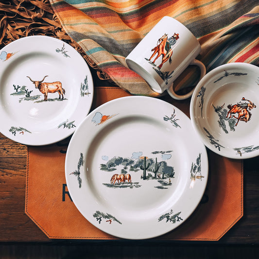 Ranch Life 16PC Ceramic Dinnerware Set