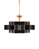Grand Lotus Large Black Chandelier