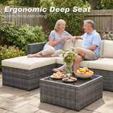 Wholesale 5-Piece Patio Furniture Set, All Weather Wicker Patio