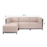 Axis 4pc Sectional Seascape Sand Titanium Frame