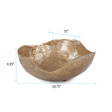 Round Bowl Uneven Rough Gold Finish -LG