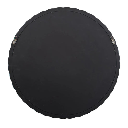 Gita Braided Round Mirror in Glossy Navy