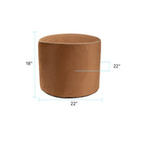 Qivuit Brown Tall Pouf