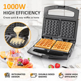Belgian Waffle Maker 1200W - 2-Slice, Non-Stick, Compact