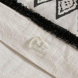 Chenille Textured Comforter/Duvet Cover Mini Set, Black