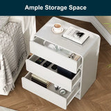 Modern Storage 3-Drawer Nightstand For Bedroom, Nursery, Liv