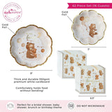 We Can Bearly Wait 62pc Baby Shower Tableware Set