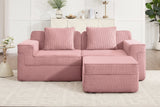 MARTHA 81" Loveseat with 1 Ottoman