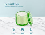 Kook Embossed Glass Salt Cellar with Lid 10 oz