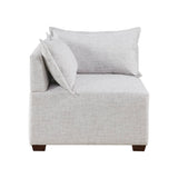 Modular Modern Comfy Sectional Sofa Couch, Silver Grey