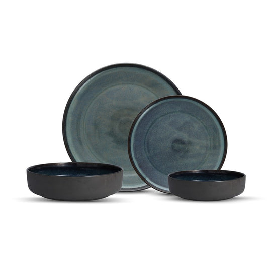 Northern Lights Aurora Blue 16pc Place Setting