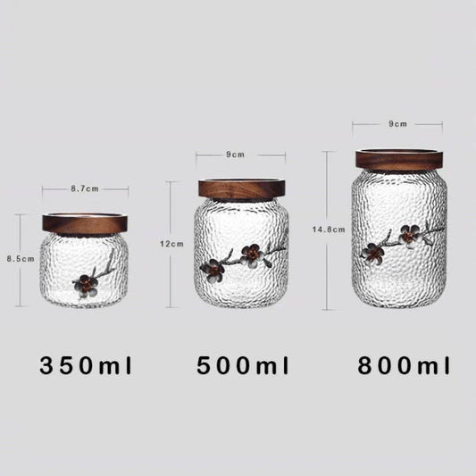 Glass Storage Jar with Acacia Wooden Lid
