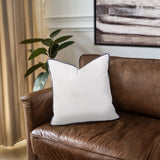 20 x 20 Outdoor Pillow with Dec Cord- Seascape Natural- Down Alternative Insert
