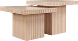 Spencer - 18" Oak Veneer 2 Piece Coffee Table