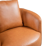 Dylan Cognac Leather Swivel Chair