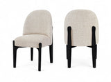 Torino - Upholstered Dining Chair With Brushed Black Base (Set of 2)