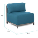 Axis Chair Seascape Turquoise Titanium Frame