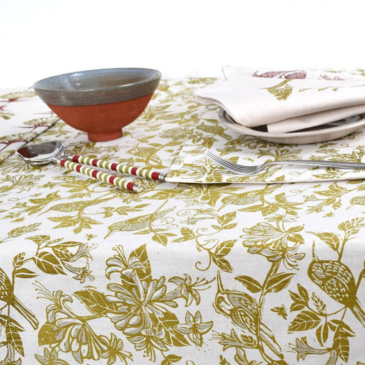 French Home Honeysuckle 59" X 98" Tablecloth - Chartreuse