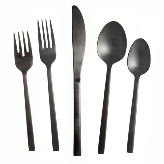 Arezzo Brushed Black 5pc Place Setting