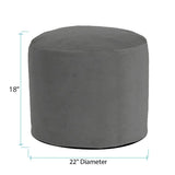 Tall Pouf Bella Pewter