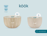 Kook Ceramic Nesting Bowls Set of 4, Ivory