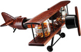 Whiskey & Wine Decanter Airplane Set - Large 21"