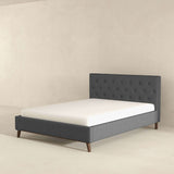 Graceville Queen Dark Grey Fabric Platform Bed