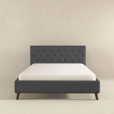 Graceville Queen Dark Grey Fabric Platform Bed