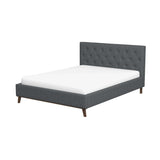 Graceville Queen Dark Grey Fabric Platform Bed