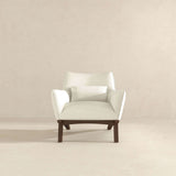 Brayden Mid Century Modern Beige Boucle Armchair