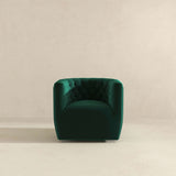 Delaney Green Velvet Swivel Chair