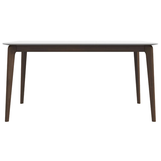 Lindsey  Solid Wood White Top Dining Table