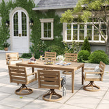 Alcudia 7-Piece Swivel Rocker Seating Outdoor Dining Set